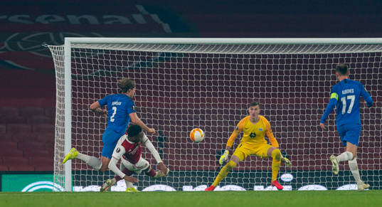 LONDON, ENGLAND - Thursday, November 5, 2020: Arsenal's Joe