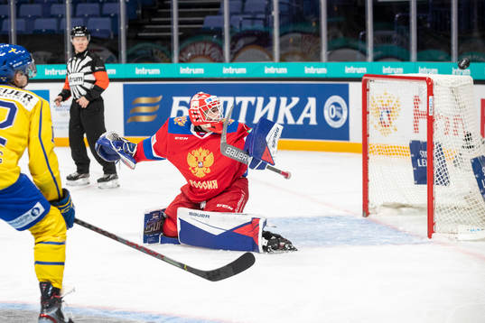 Yaroslav Askarov #1, RUS, Max Friberg #12, SWE