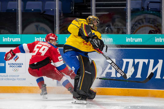 Egor Chinakhov #59, RUS, Samuel Ersson #30, SWE