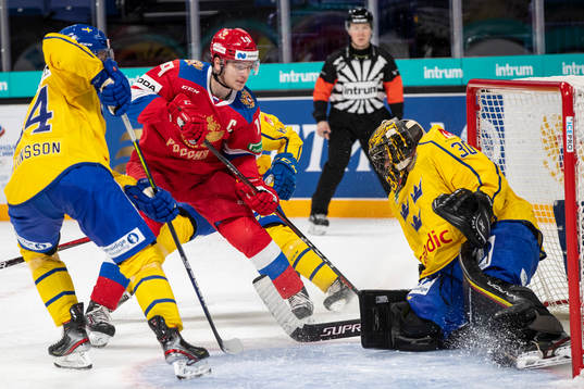 Vasili Podkolzin #19, RUS, Samuel Ersson #30, SWE