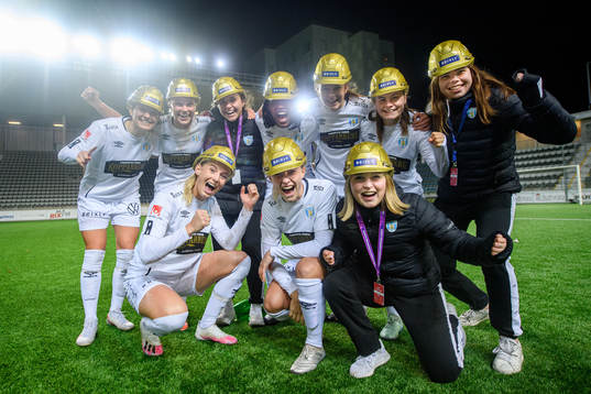 Göteborgs spelare jublar över SM-guldet