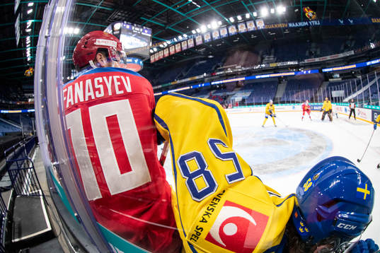 Egor Afanasyev #10, RUS, Jesper Sellgren #58, SWE