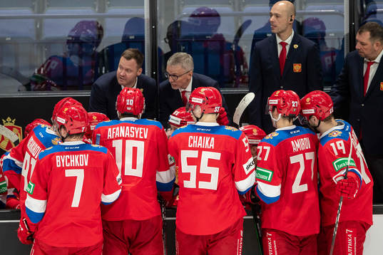 Time out, Head Coach Igor Larionov, RUS