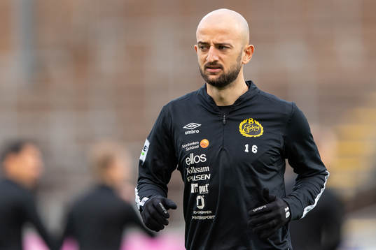 Elfsborgs Robert Gojani före fotbollsmatchen i Allsvenskan