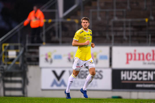 Falkenbergs Marcus Mathisen jublar