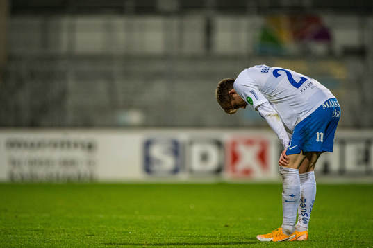 IFK Norrköpings Ísak Bergmann Jóhannesson  deppar