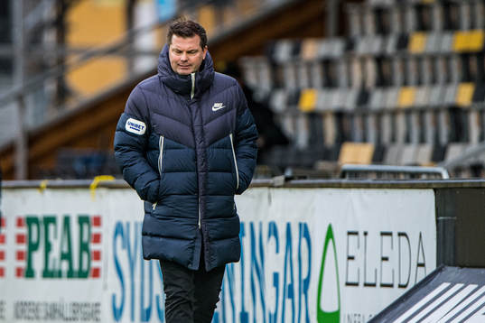 IFK Norrköpings tränare Jens Gustafsson deppar