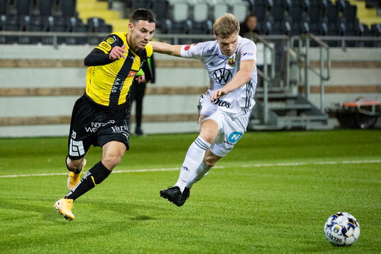 Häckens Ali Youssef och Östersunds Eirik Haugan