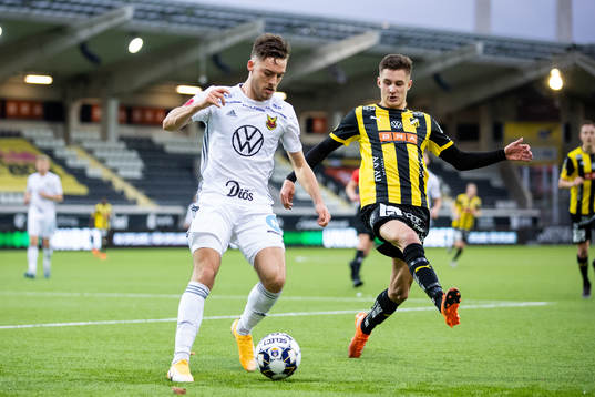 Östersunds Felix Hörberg och Häckens Leo Bengtsson