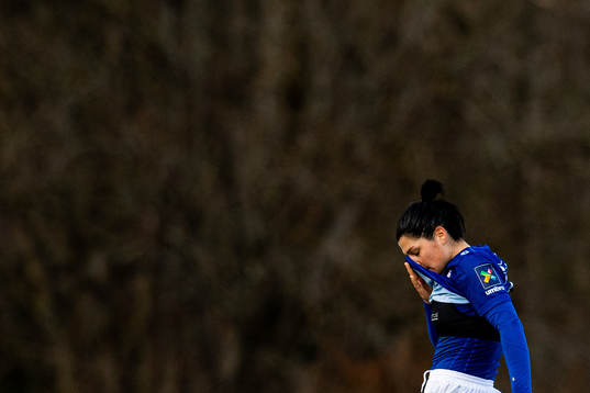 Dejana Stefanovic of Vålerenga looks dejected