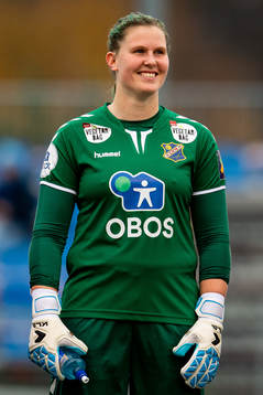 Goalkeeper Kirvil Odden Sundsfjord of Lyn