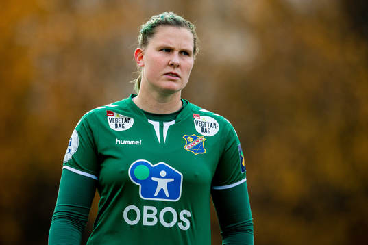 Goalkeeper Kirvil Odden Sundsfjord of Lyn