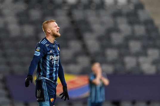 Djurgårdens Kalle Holmberg deppar