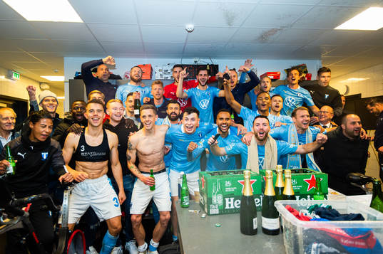 I denna handout bild från Malmö FF syns Malmö FFs