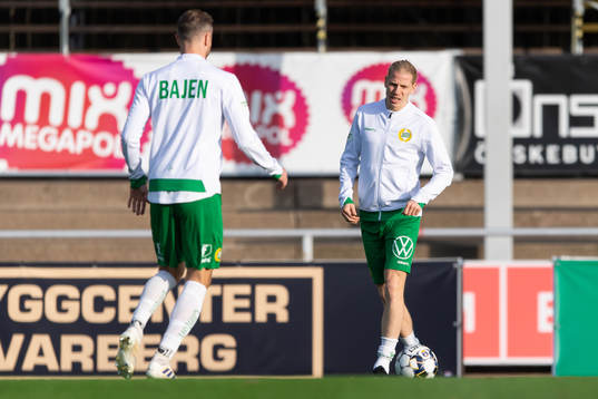 Hammarbys Gustav Ludwigson före fotbollsmatchen i