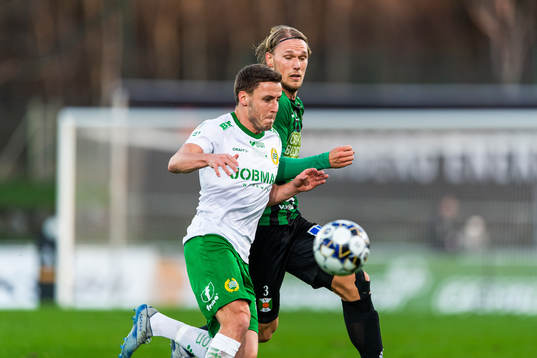 Hammarbys Jeppe Andersen och Varbergs Hampus Zachrisson
