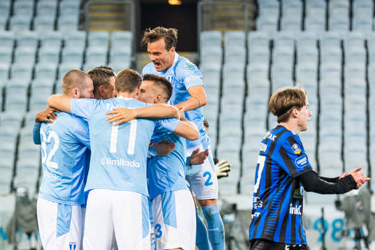 Malmö FFs spelare jublar