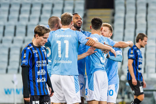 Sirius Niklas Thor deppar medan Malmö FFs  Isaac Kiese