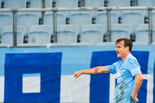 Malmö FFs Eric Larsson jublar