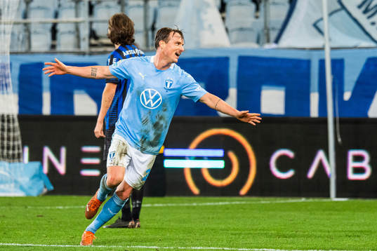 Malmö FFs Eric Larsson jublar