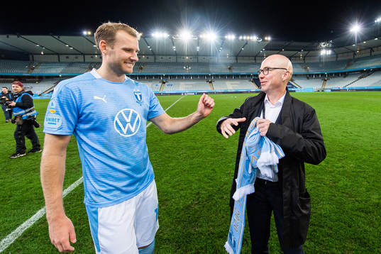 Malmö FFs Ola Toivonen jublar över SM-guldet