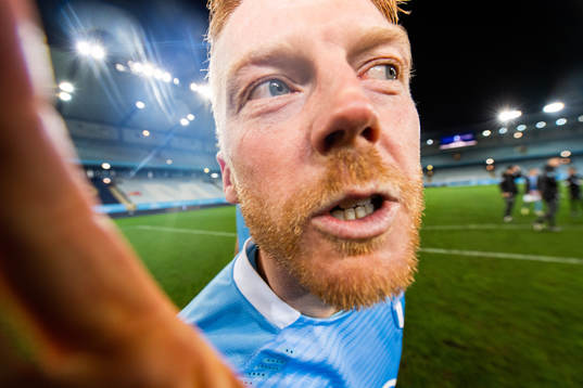 Malmö FFs Anders Christiansen jublar över SM-guldet
