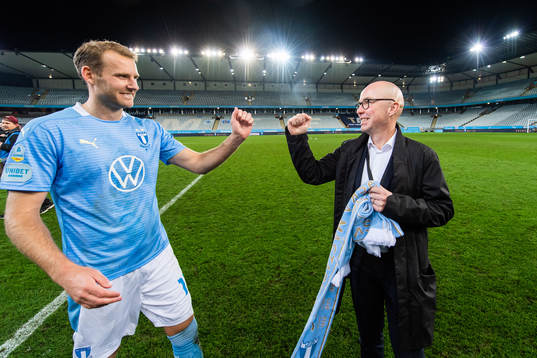Malmö FFs Ola Toivonen jublar över SM-guldet