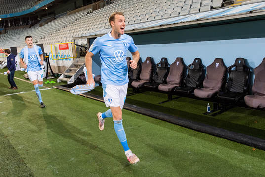 Malmö FFs Ola Toivonen jublar över SM-guldet
