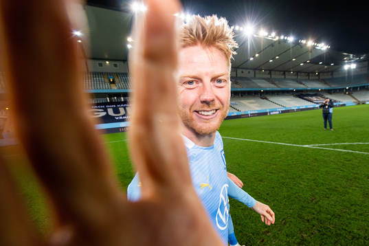 Malmö FFs Anders Christiansen jublar över SM-guldet