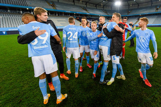 Malmö FFs spelare jublar