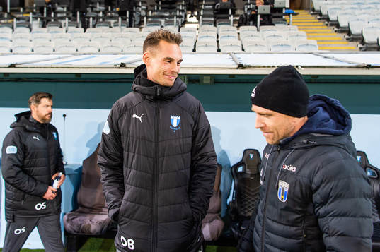 Malmö FFs  assisterande tränare Daniel Bäckström och