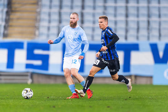 Malmö FFs  Jo Inge Berget och Sirius Elias Andersson