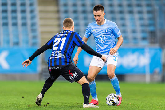 Malmö FFs Jonas Knudsen och Sirius Simon Gefvert