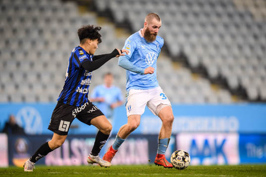 Sirius Isak Bråholm och Malmö FFs Jo Inge Berget