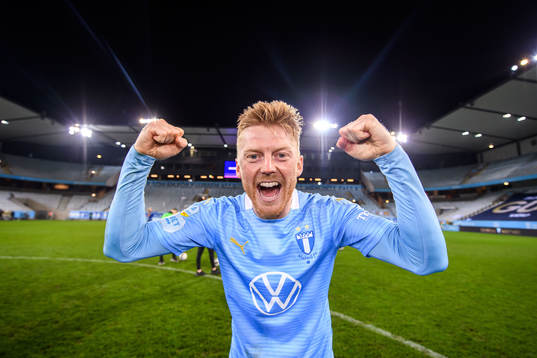 Malmö FFs Anders Christiansen jublar över SM-guldet