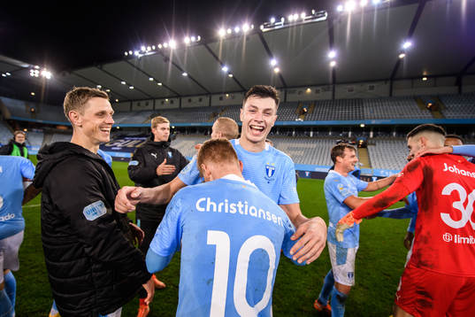 Malmö FFs Sören Rieks, Anel Ahmedhodzic och. Anders