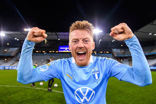 Malmö FFs Anders Christiansen jublar över SM-guldet