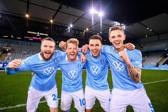 Malmö FFs Lasse Nielsen, Anders Christiansen, Jonas