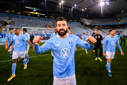Malmö FFs Behrang Safari jublar över SM-guldet