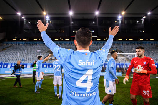 Malmö FFs Behrang Safari jublar över SM-guldet