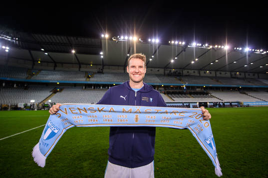 Malmö FFs Ola Toivonen jublar över SM-guldet