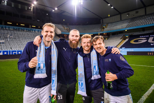 Malmö FFs Ola Toivonen, Jo Inge Berget, Anders