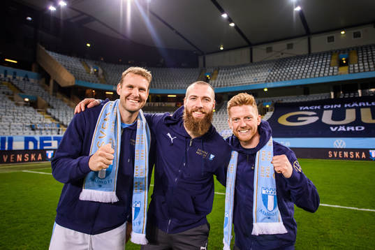 Malmö FFs Ola Toivonen, Jo Inge Berget och Anders