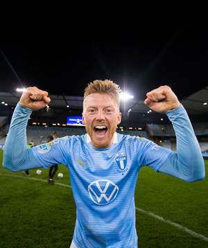 Malmö FFs Anders Christiansen jublar över SM-guldet