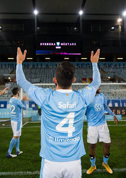 Malmö FFs Behrang Safari jublar över SM-guldet