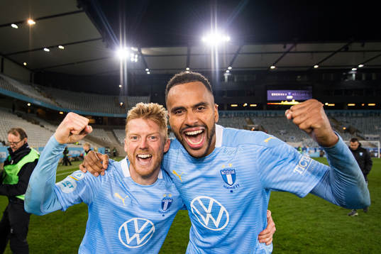 Malmö FFs Anders Christiansen och Isaac Kiese Thelin