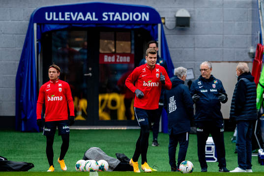 Alexander Sørloth of the Norwegian national football team