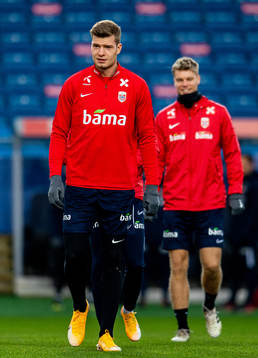 Alexander Sørloth of the Norwegian national football team