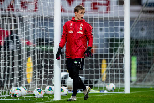 Goalkeeper Sondre Rossbach of the Norwegian national