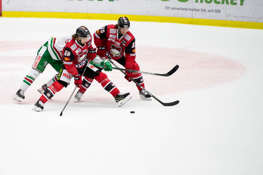 Malmö Redhawks Adam Brodecki och Carl Persson